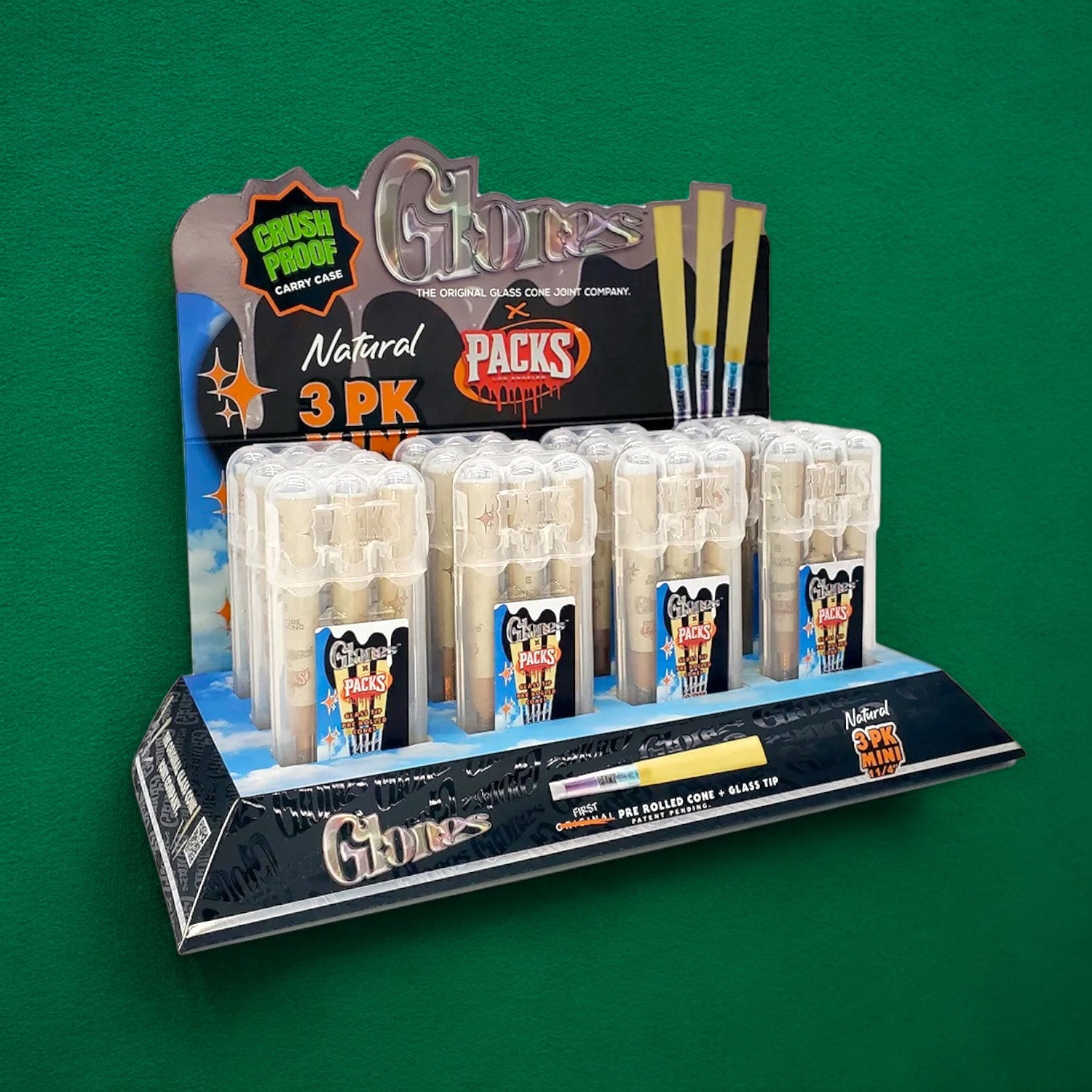 Packs x Glones Glass Tip 2 x Cones - Natural - Mini 1 1/4 (Twin Pack) - Image 3