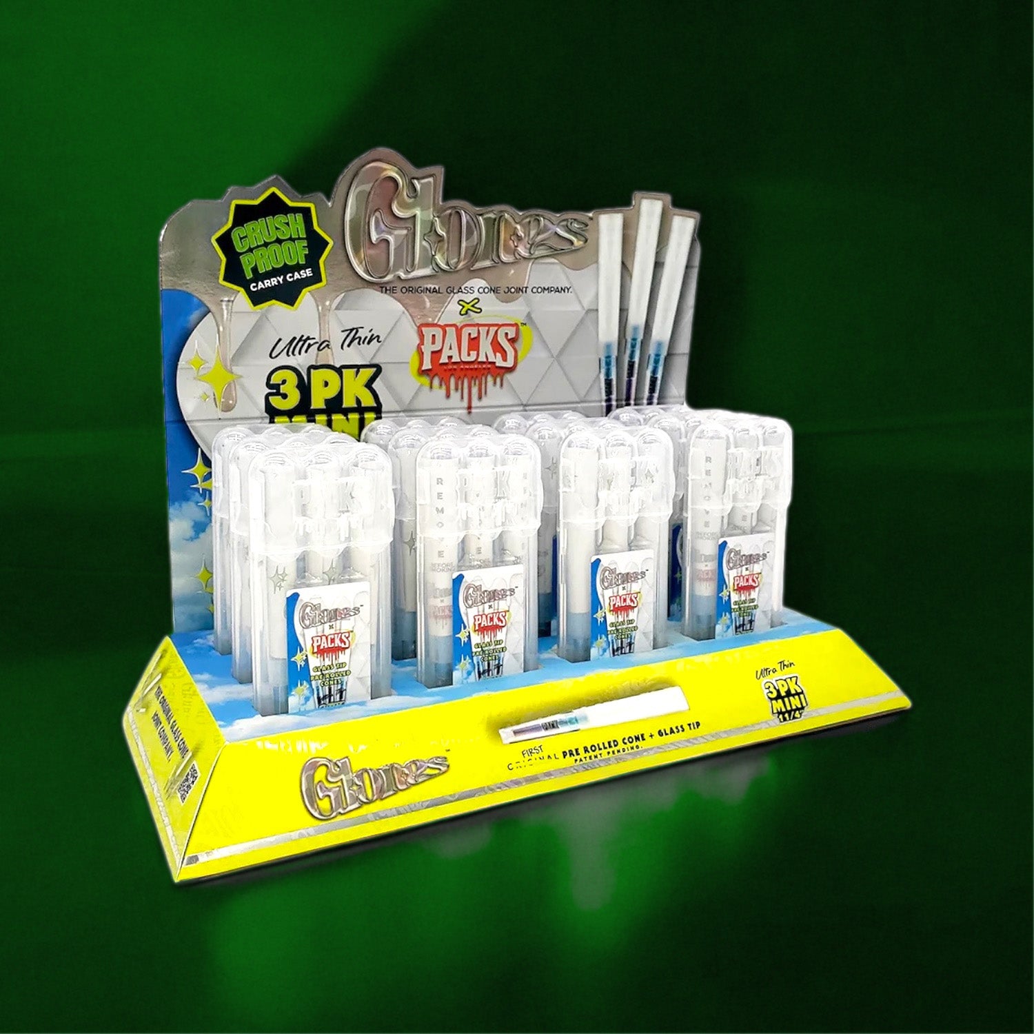 Packs x Glones Glass Tip 2 x Cones - Ultra Thin - Mini 1 1/4 (Twin Pack) - Image 3