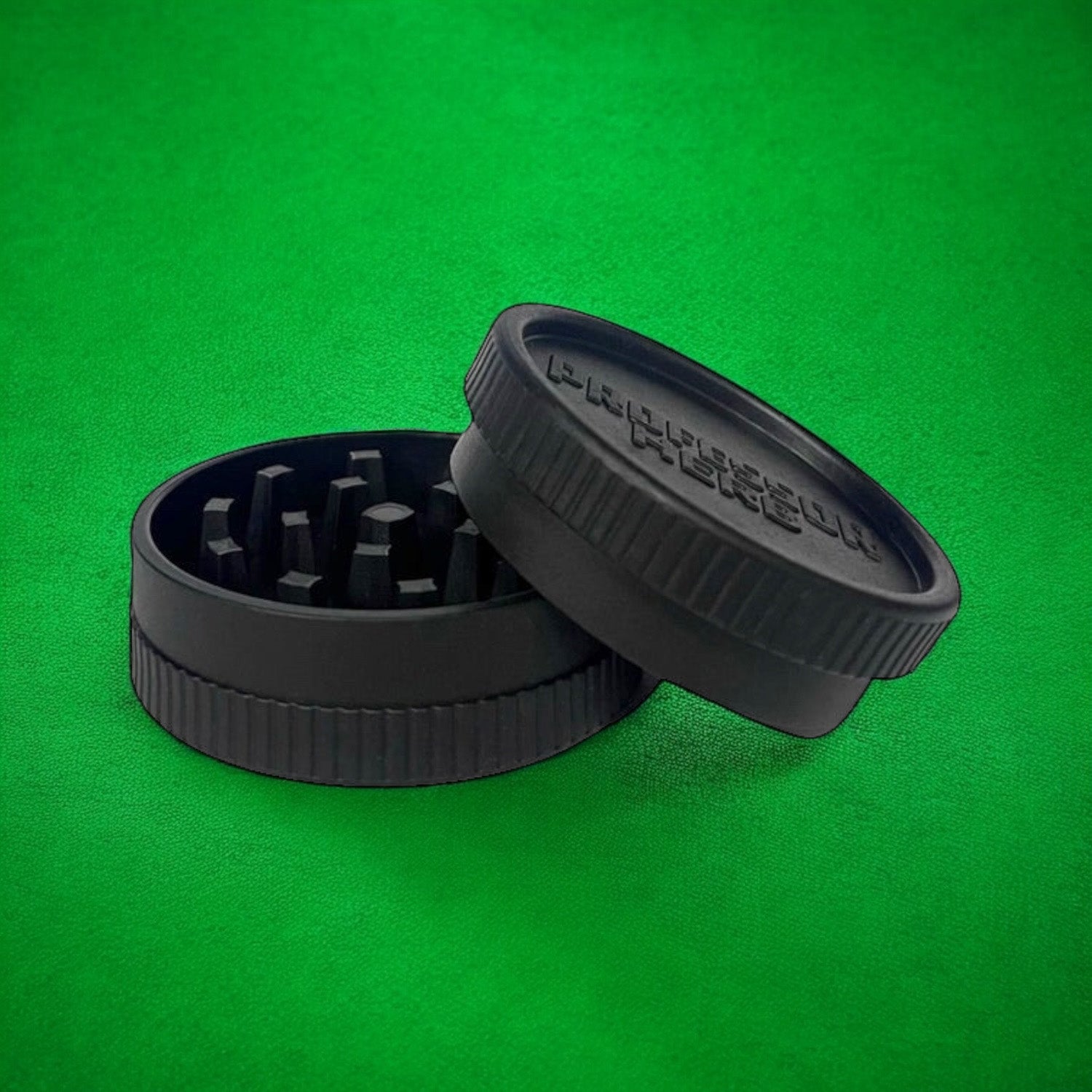 Professor Herb Biodegradable Hemp Shredder Grinder (2 Part) - Black - Image 2