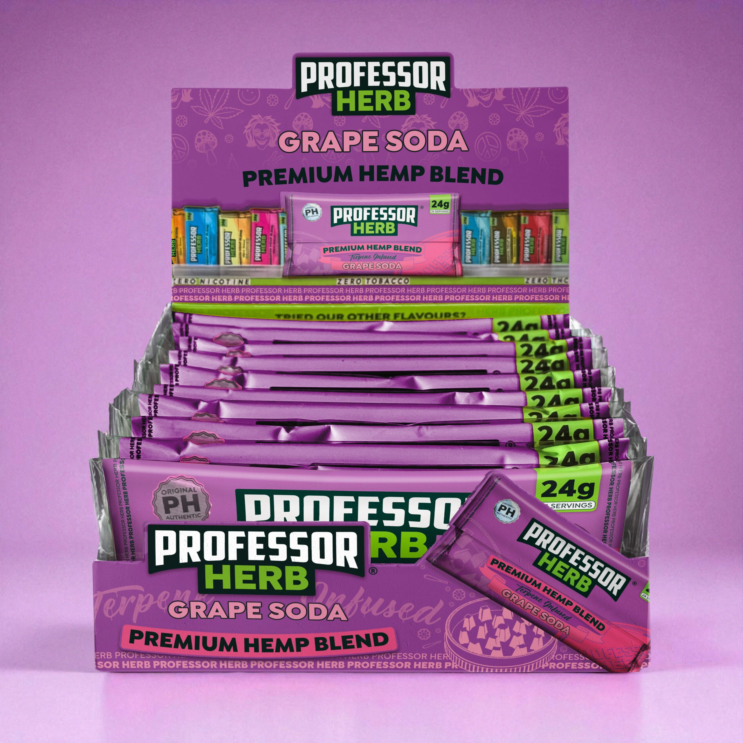 Professor Herb Premium Hemp Blend (24g) - Grape Soda - Image 3