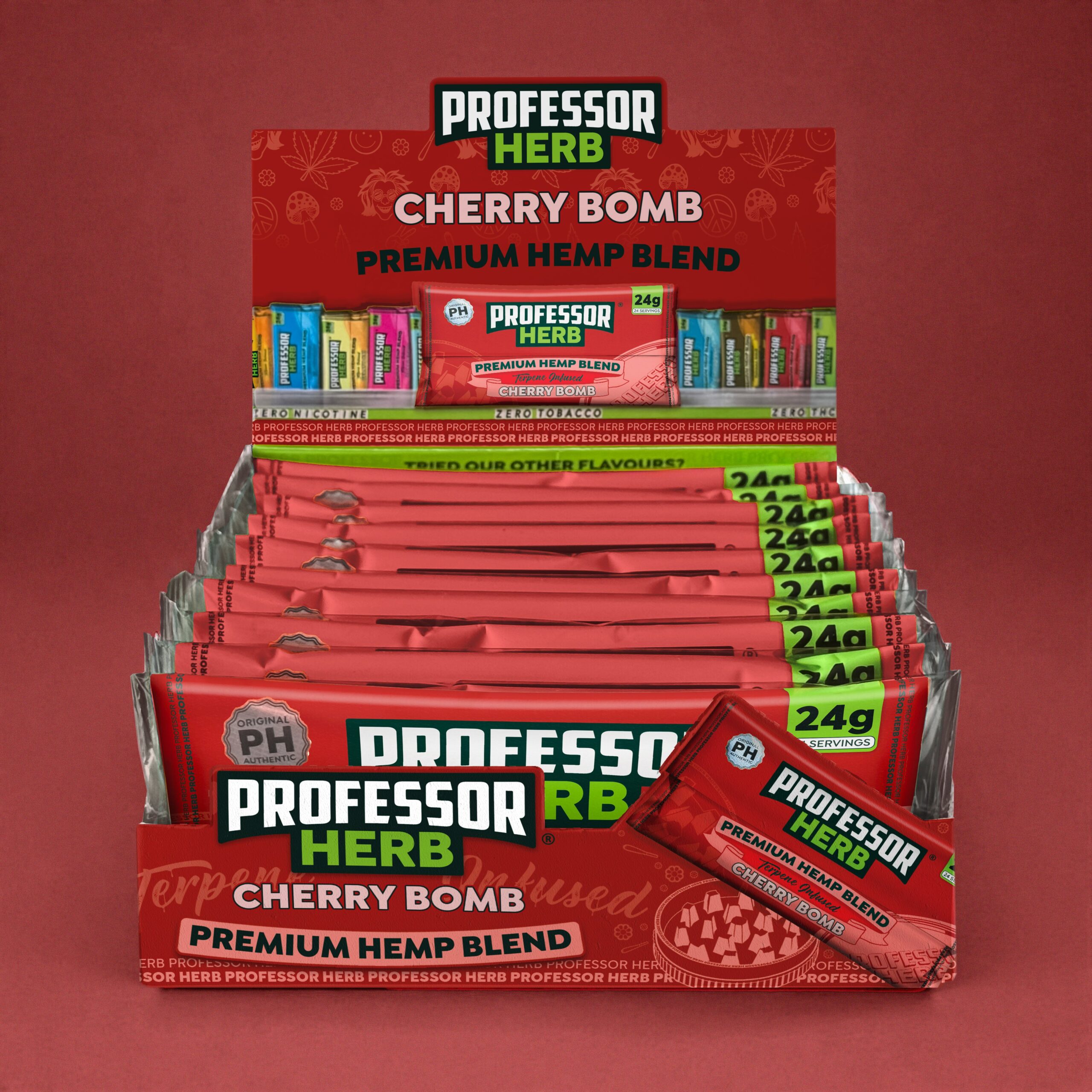 Professor Herb Premium Hemp Blend (24g) - Cherry Bomb - Image 3