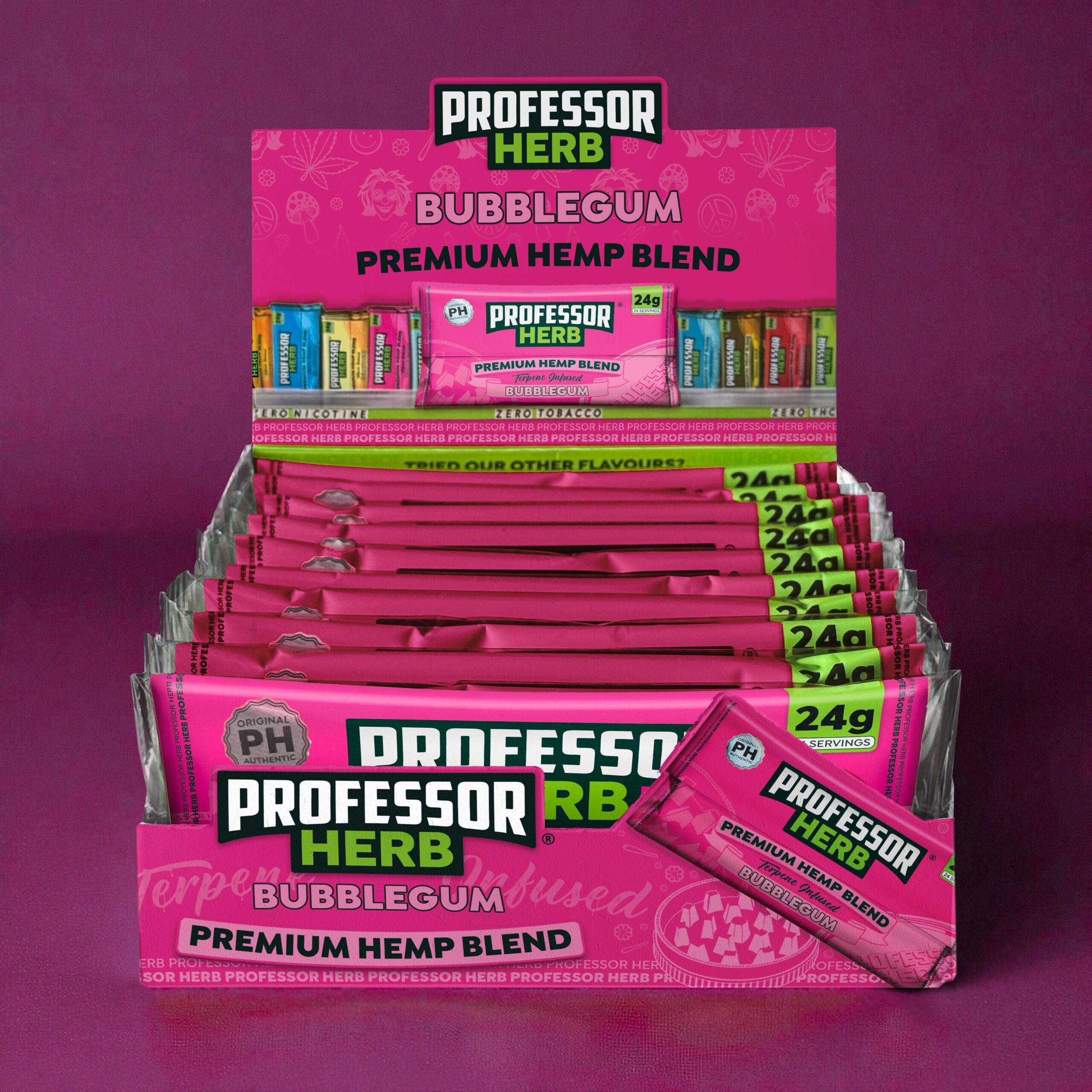 Professor Herb Premium Hemp Blend (24g) - Bubblegum - Image 3