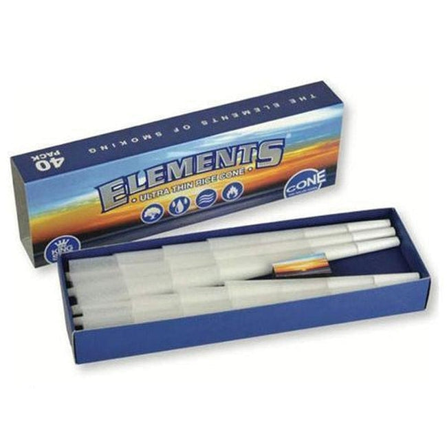 Elements Ultra Thin Rice King Size Pre Rolled Cones (40 pcs)