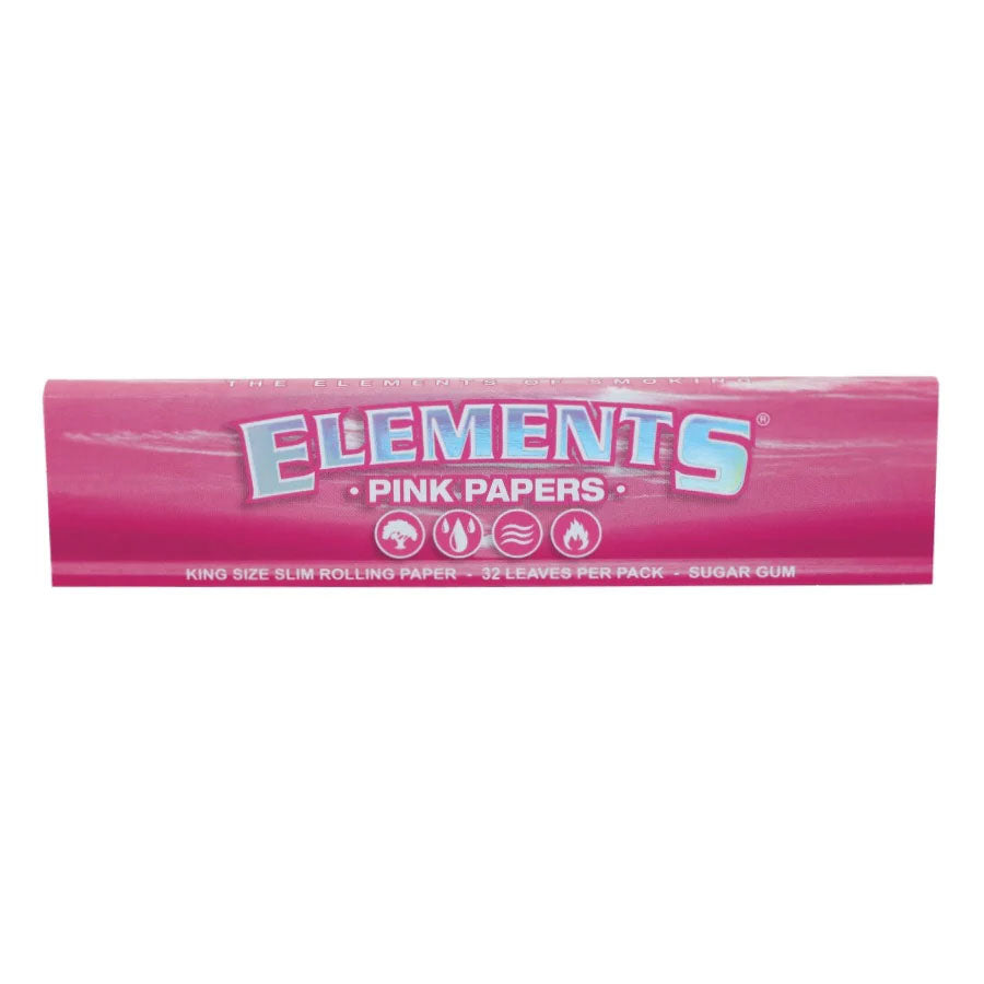Elements King Size Slim Pink Rolling Papers