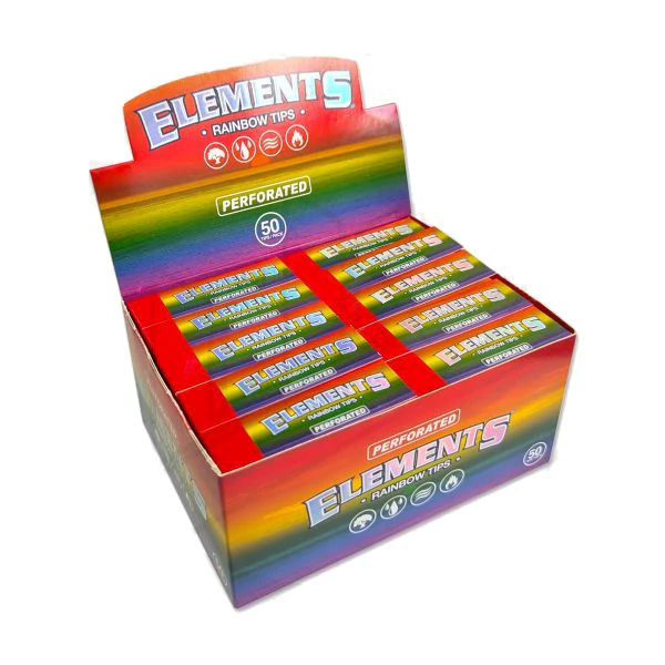 Elements Perforated Premium Rainbow Rolling Tips - Image 2