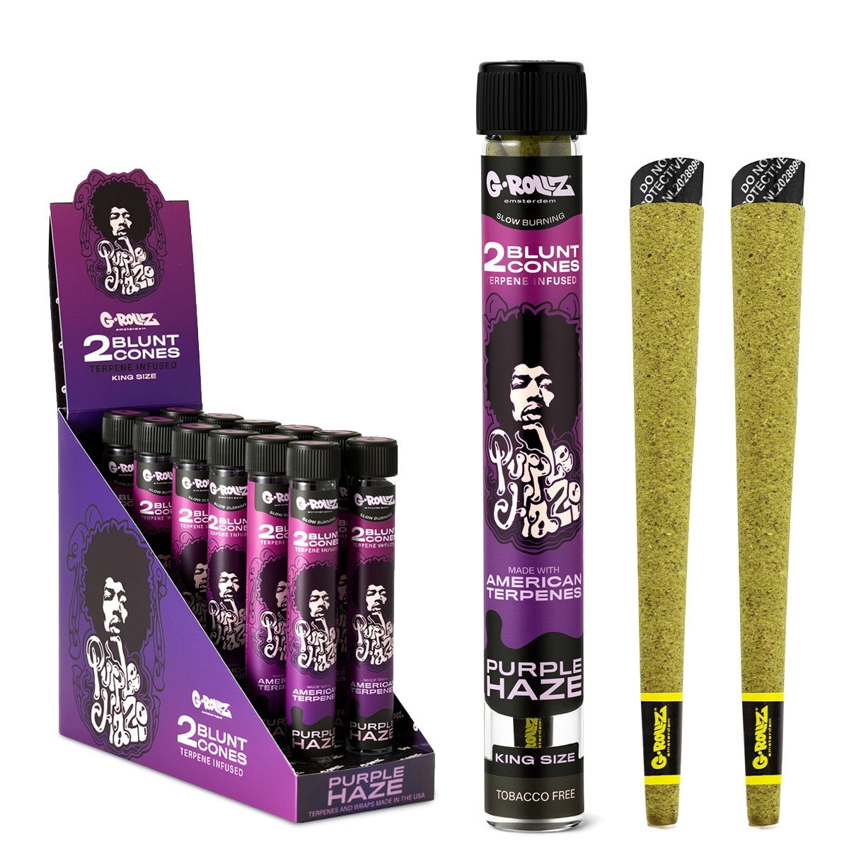 G-Rollz Terpene Infused Blunt Cones - Purple Haze - Image 2