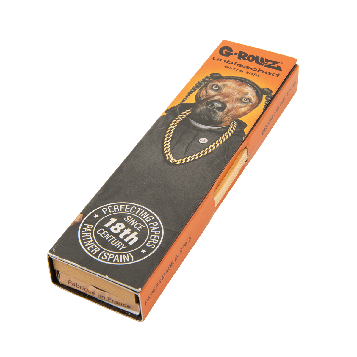 G-Rollz Rap Dog Unbleached King Size Papers + Tips + Poker - Image 2