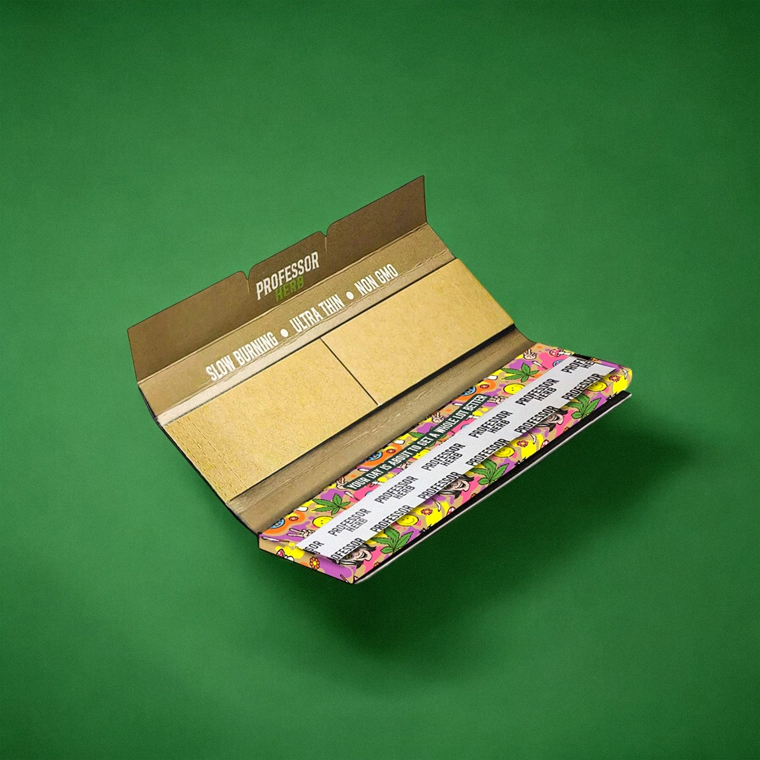 Professor Herb King Size Rolling Papers & Tips - Unbleached Brown Paper (Box of 32) - Image 2