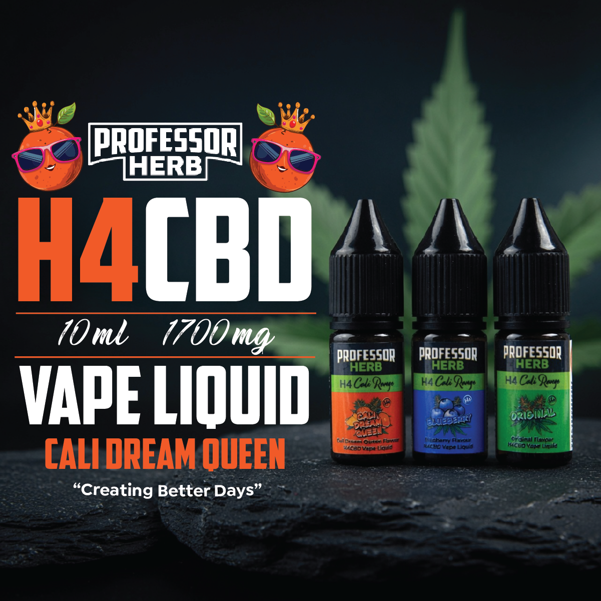 Professor Herb H4CBD Vape Liquid - 1700mg 10ML - Image 2