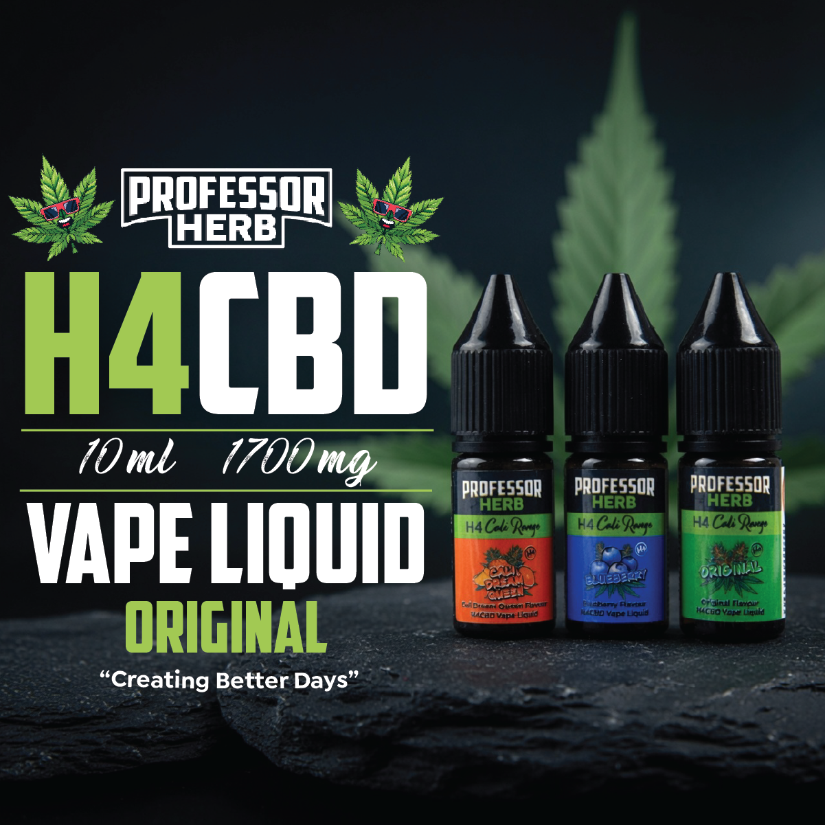 Professor Herb H4CBD Vape Liquid - 1700mg 10ML - Image 6