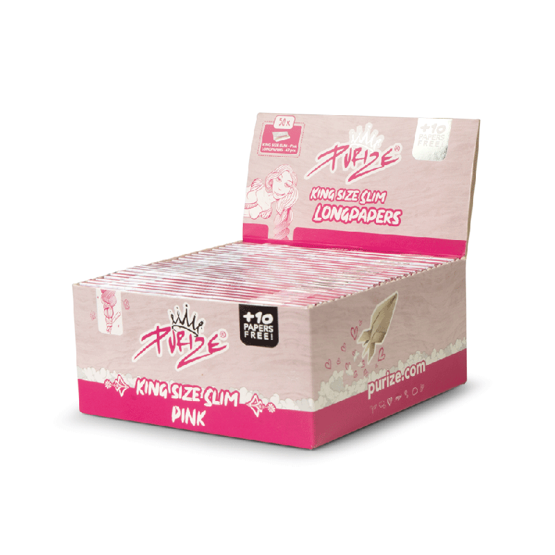 PURIZE® King Size Slim Longpapers - Pink - Image 3