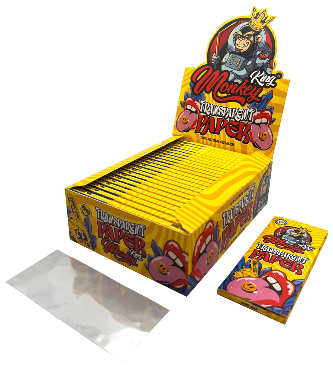 Monkey King Cellulose Wraps: Transparent - King Size - Image 5