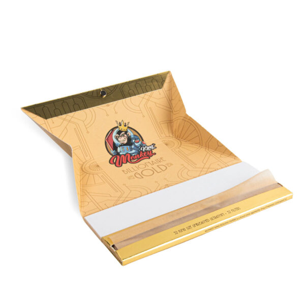 Monkey King Rolling Papers & Tips: Billionaire Gold XL - Extra Long — Single Pack