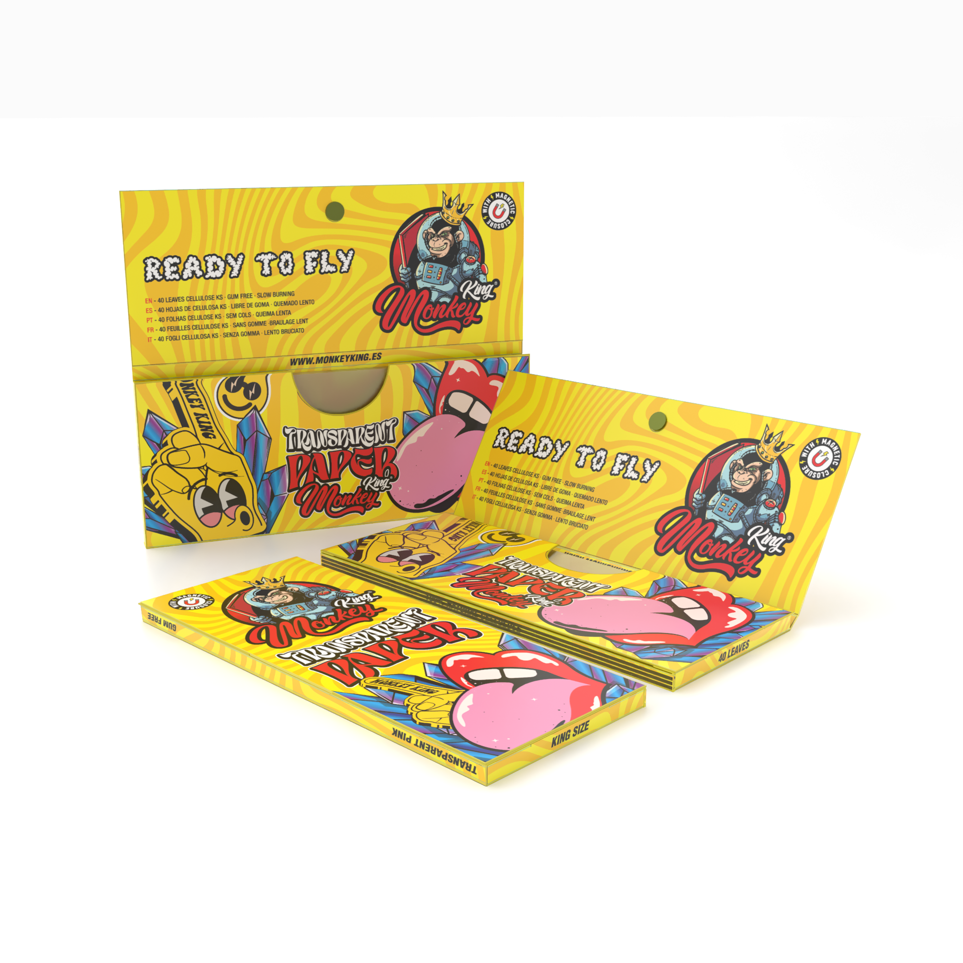 Monkey King Cellulose Wraps: Transparent - King Size - Image 2