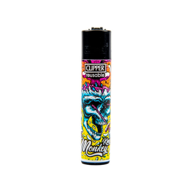 Monkey King Clipper Lighter: Skull — Blue Skull