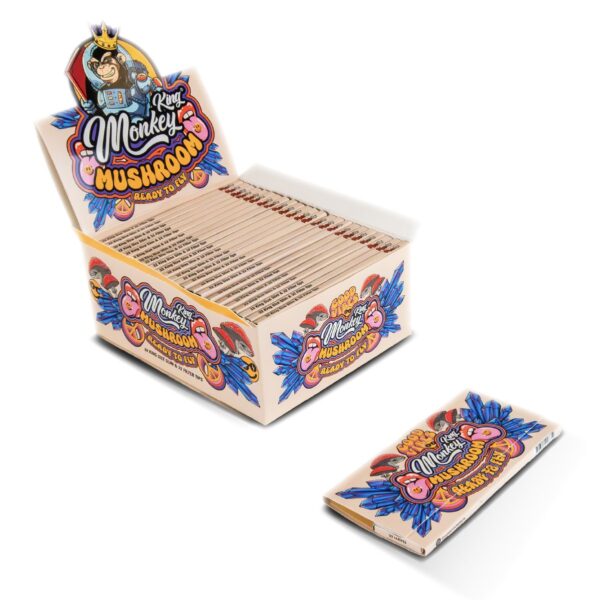 Monkey King Papers & Tips: Mushroom - King Size Unbleached (24 Pack)