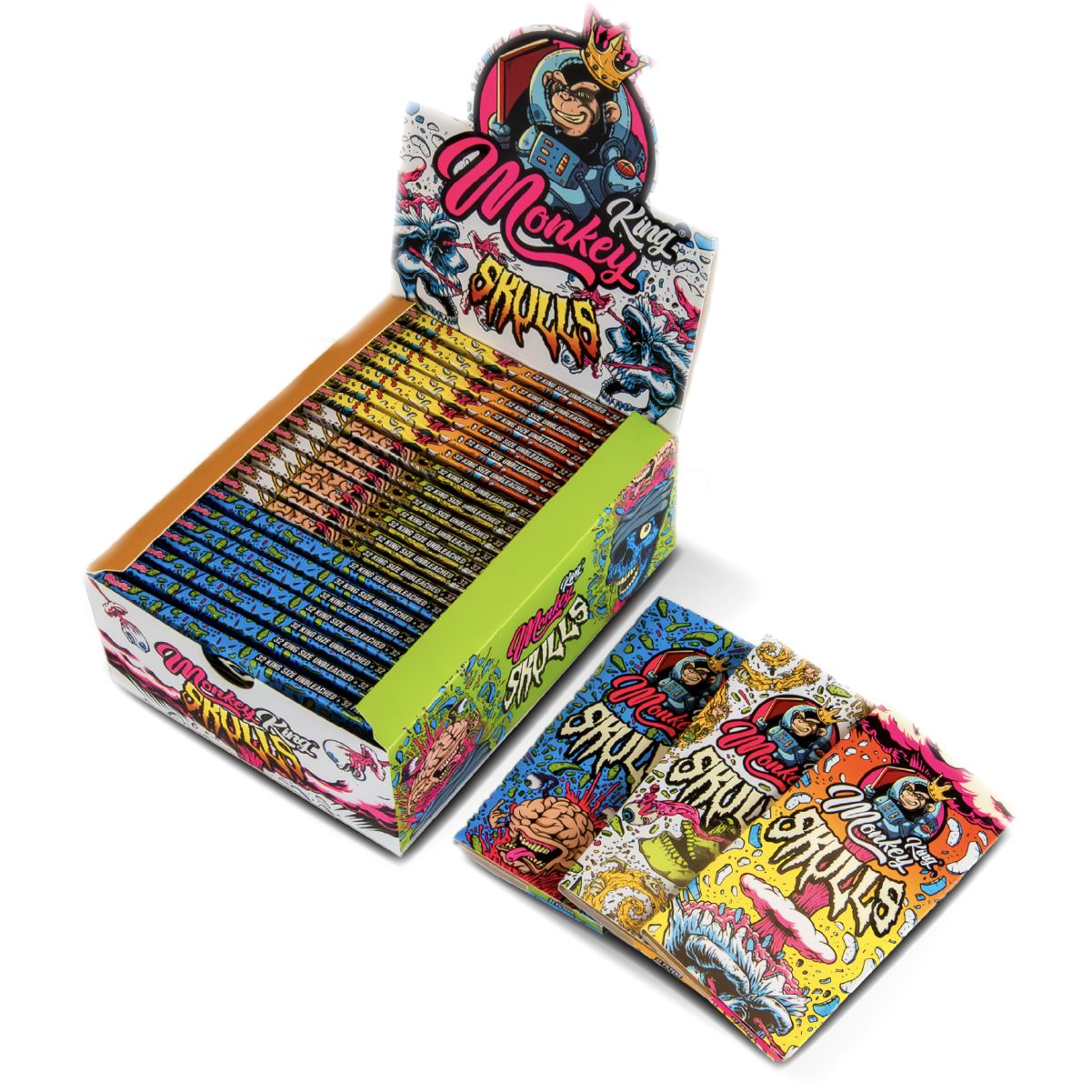 Monkey King Papers & Tips: Magnetic Skulls Edition - King Size Unbleached - Image 4