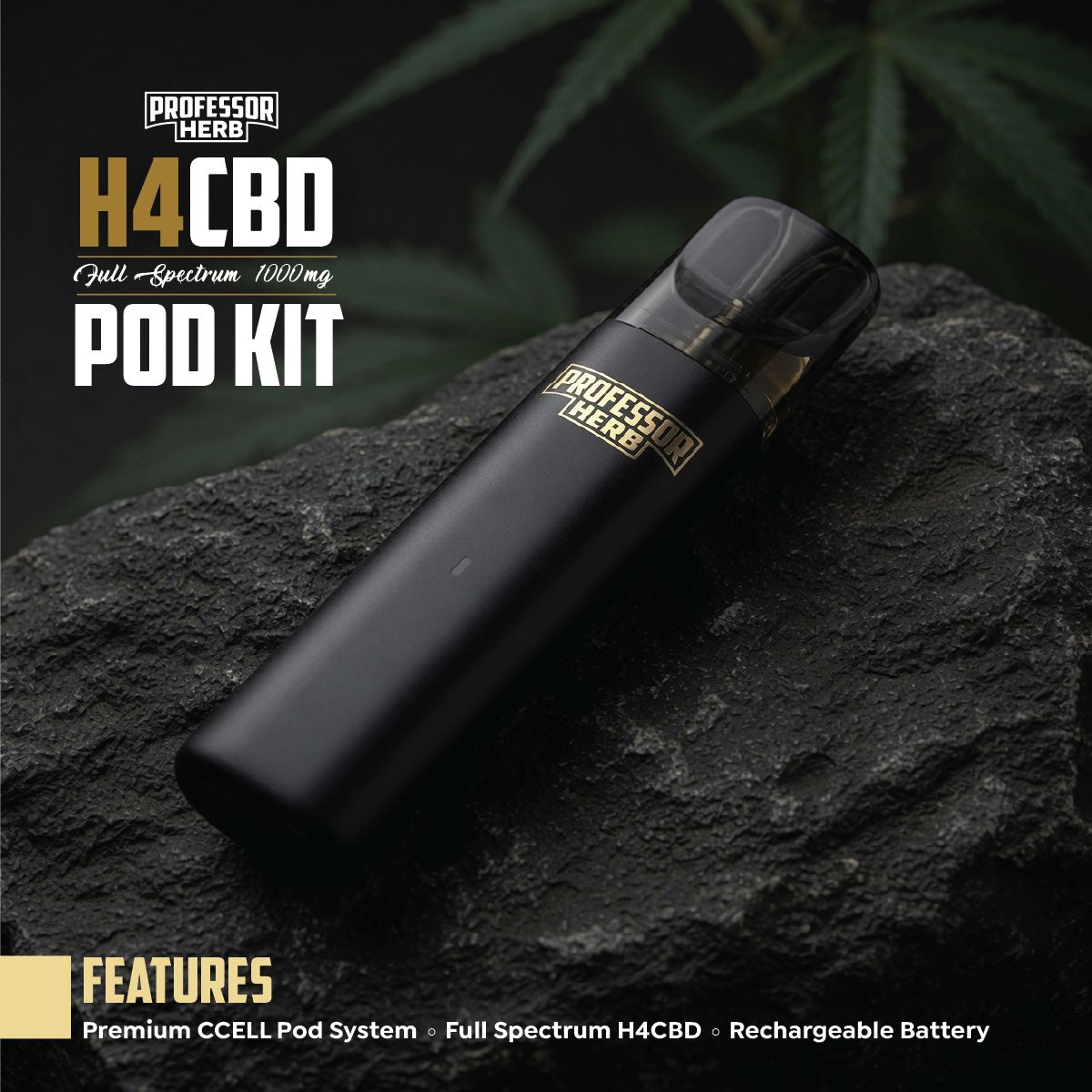 Professor Herb 1000MG H4CBD Full Spectrum 1ML Pod Kit - Lemon Haze - Image 12