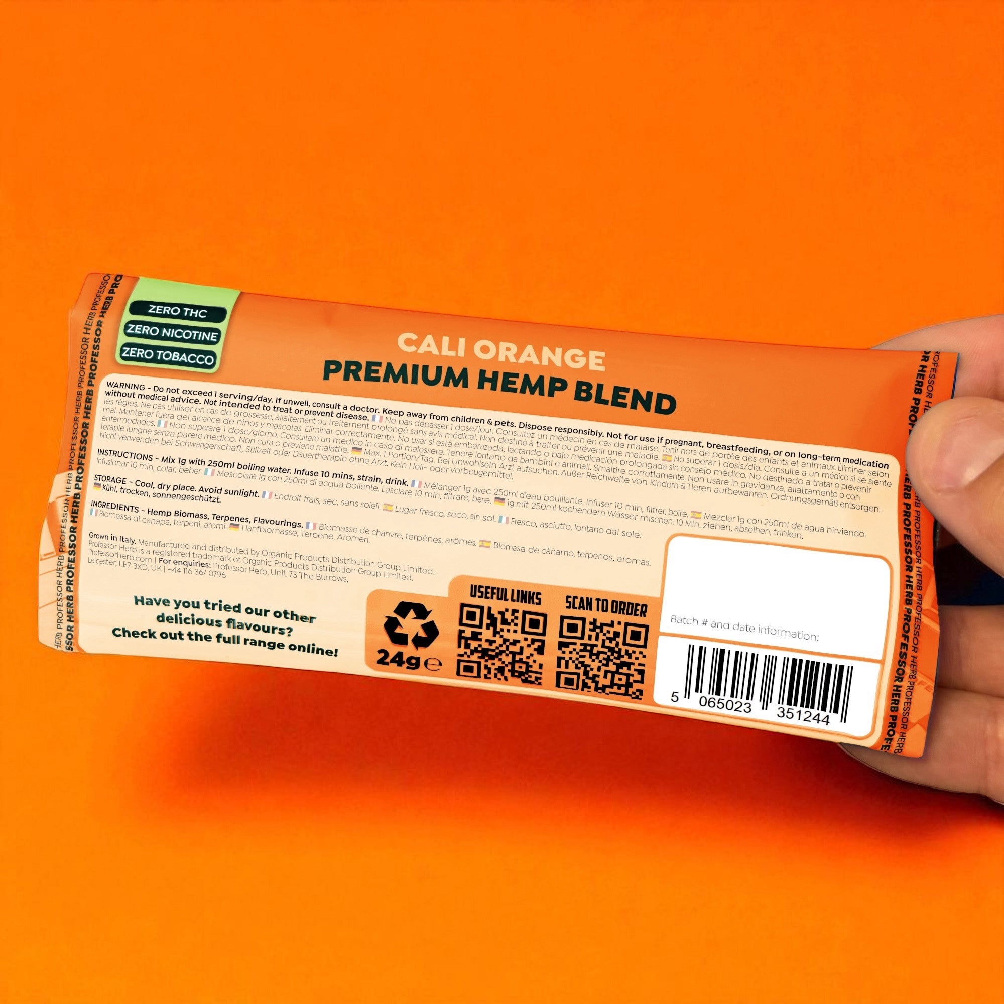 Professor Herb Premium Hemp Blend (24g) - Cali Orange - Image 5