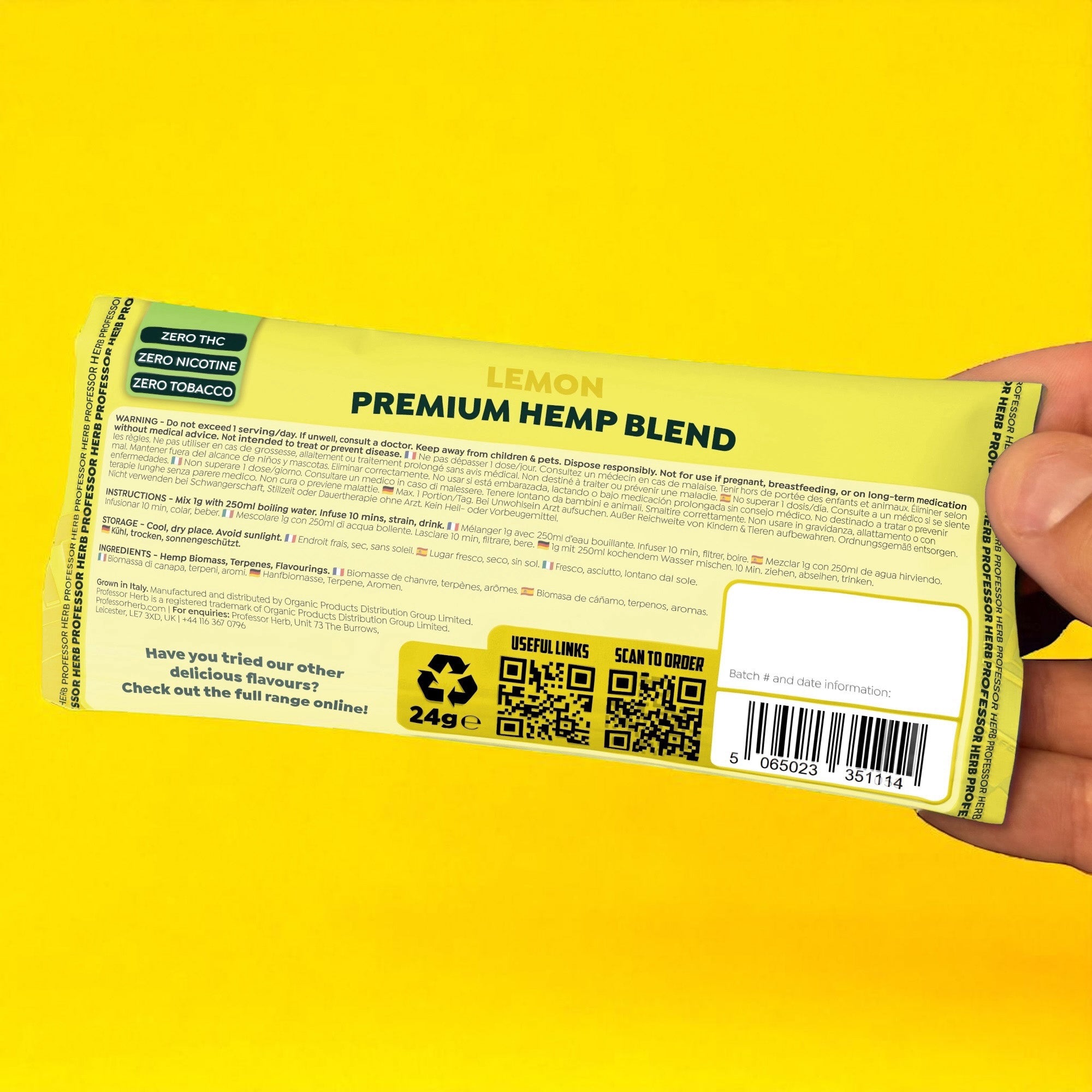 Professor Herb Premium Hemp Blend (24g) - Lemon - Image 5