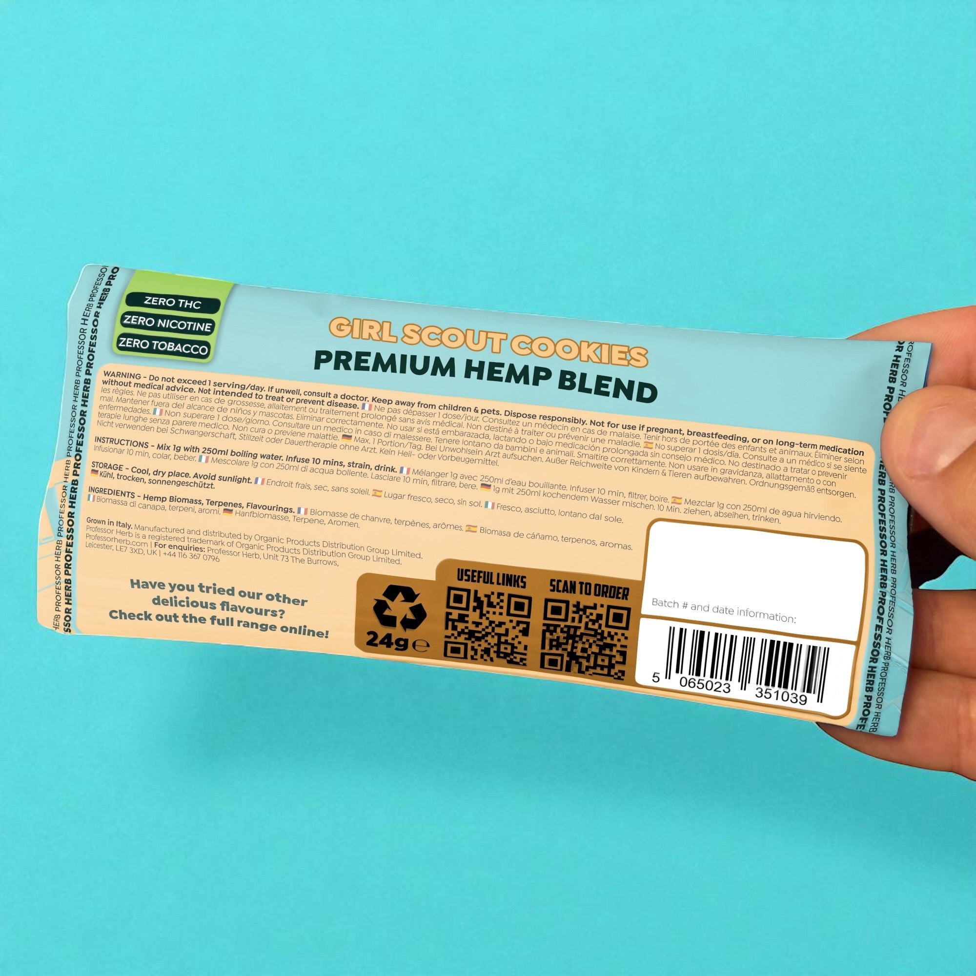 Professor Herb Premium Hemp Blend (24g) - Girl Scout Cookies - Image 5