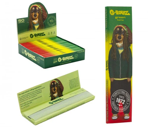 G-Rollz Pets Rock Organic Green Rolling Papers - Image 2