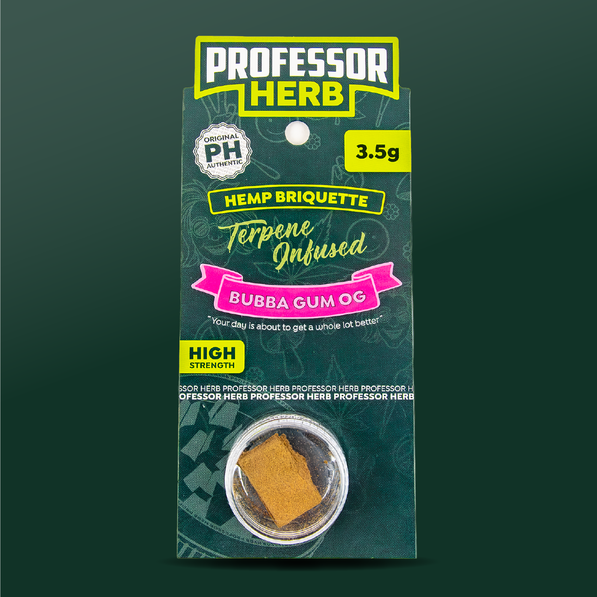 Professor Herb Hemp Briquette Hash (3.5g) - Bubba Gum OG
