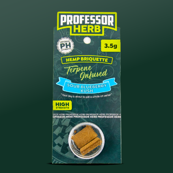 Professor Herb Hemp Briquette Hash (3.5g) - Sour Blueberry Kush