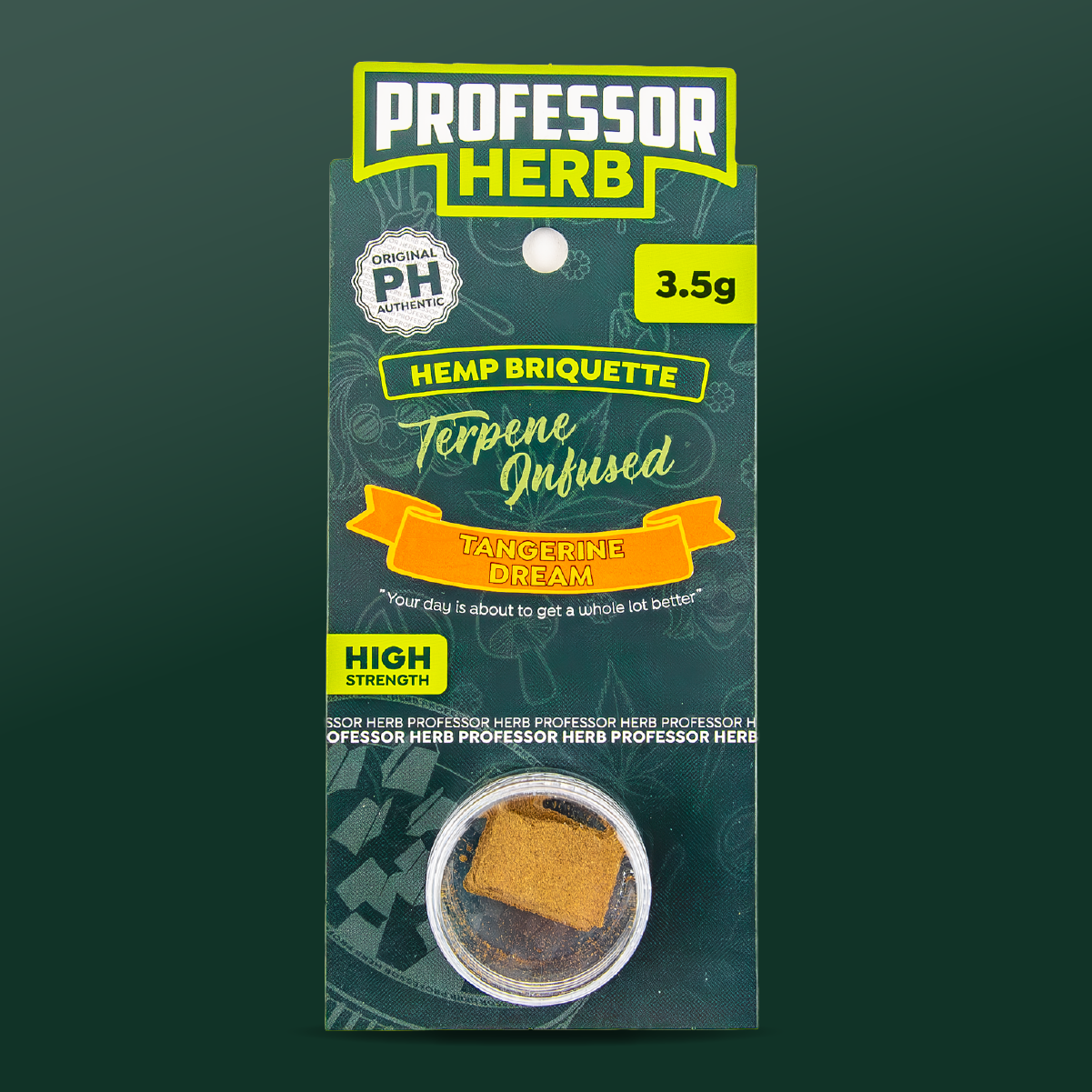 Professor Herb Hemp Briquette Hash (3.5g) - Tangerine Dream