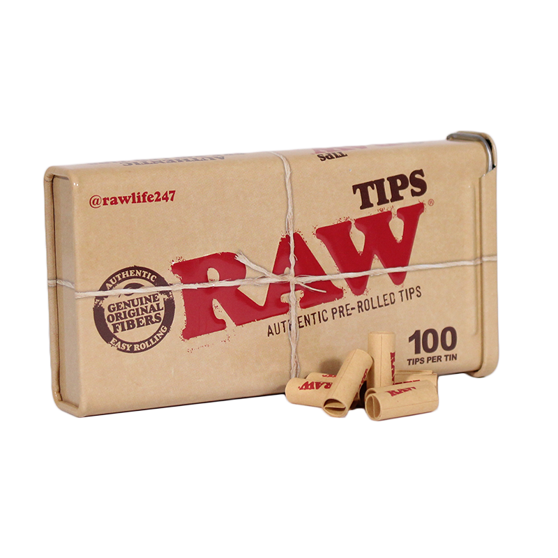 RAW Pre-Rolled Tips in Tin (600 pcs) - Image 2