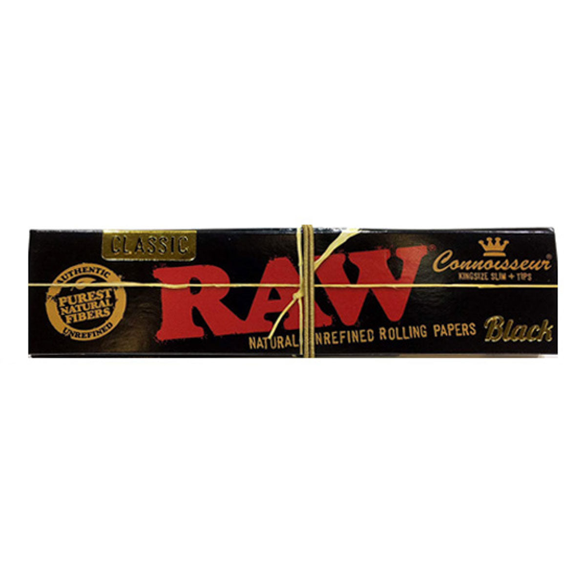 RAW Connoisseur Black Classic Rolling Papers & Tips