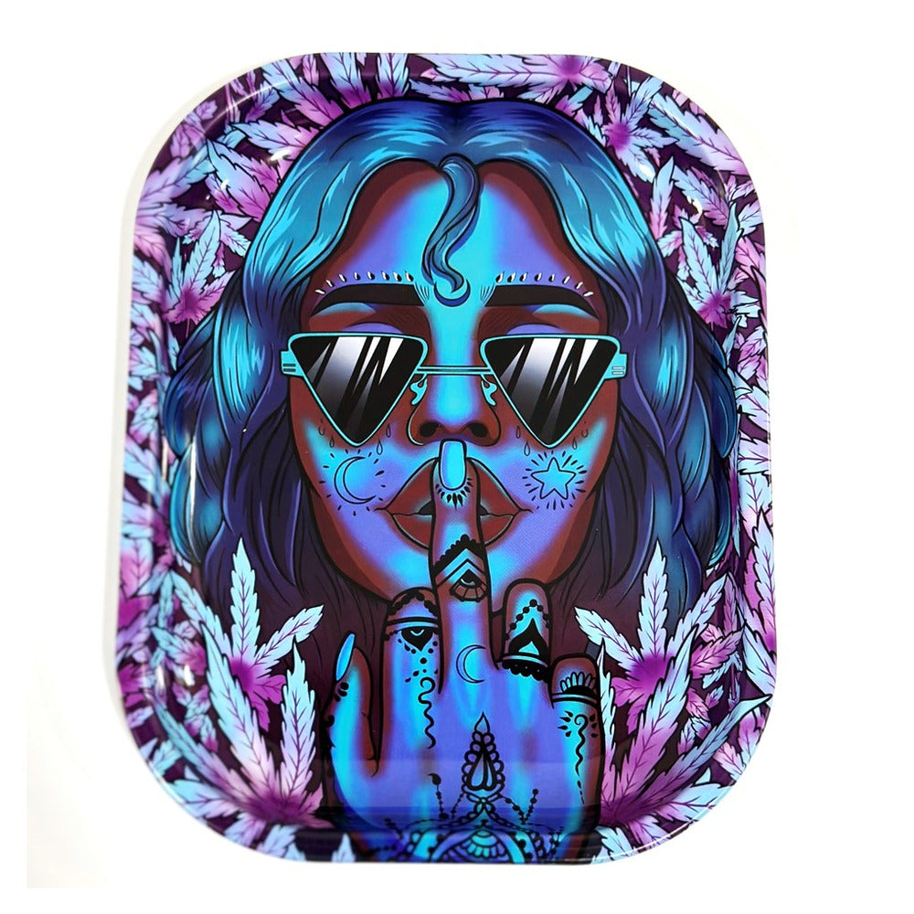 Wise Skies 'Silence' Small Rolling Tray
