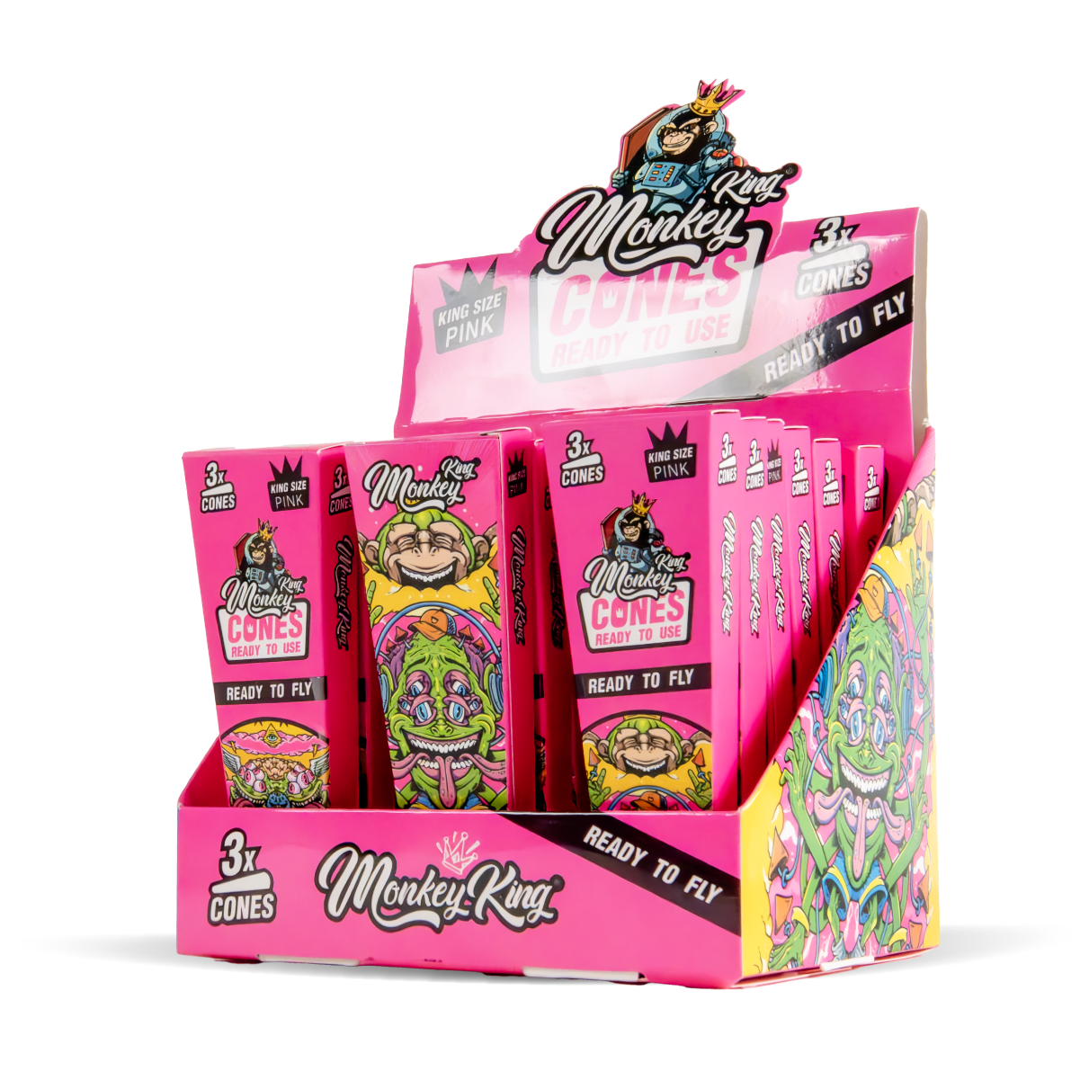 Monkey King Pre-Rolled Cones: Pink - Image 3