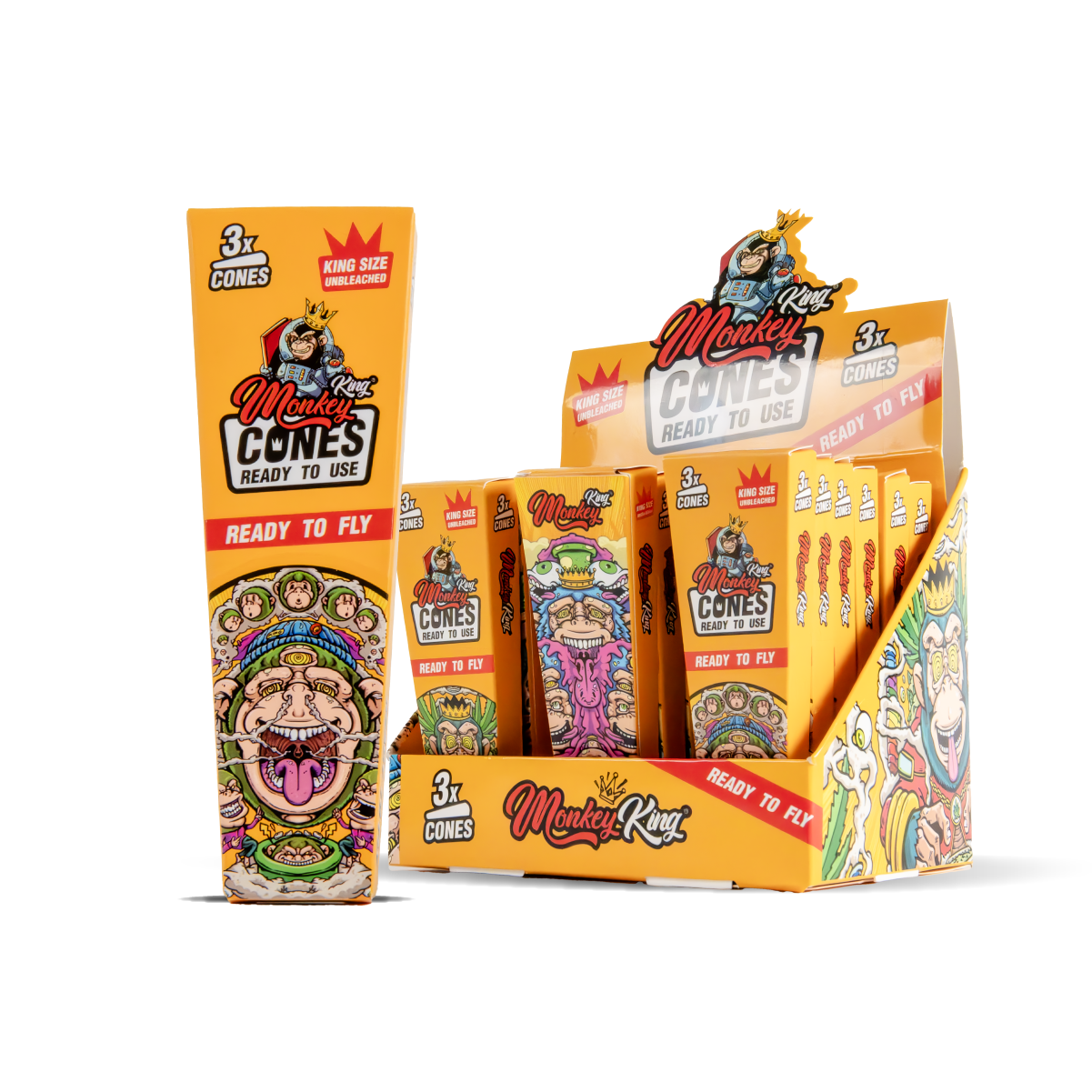 Monkey King Pre-Rolled Cones: Unbleached - Image 2