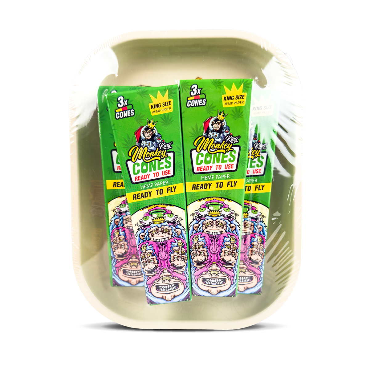 Monkey King Rolling Tray Box + Hemp Cones - Image 17