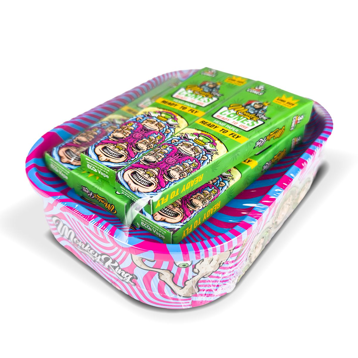 Monkey King Rolling Tray Box + Hemp Cones - Image 5