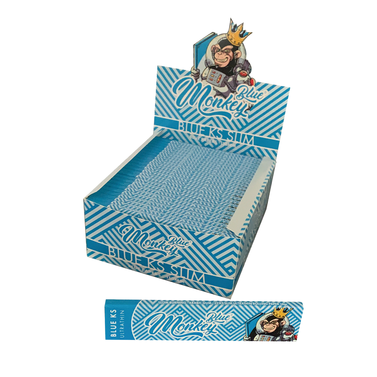 Monkey King Rolling Papers: Blue - King Size - Image 3