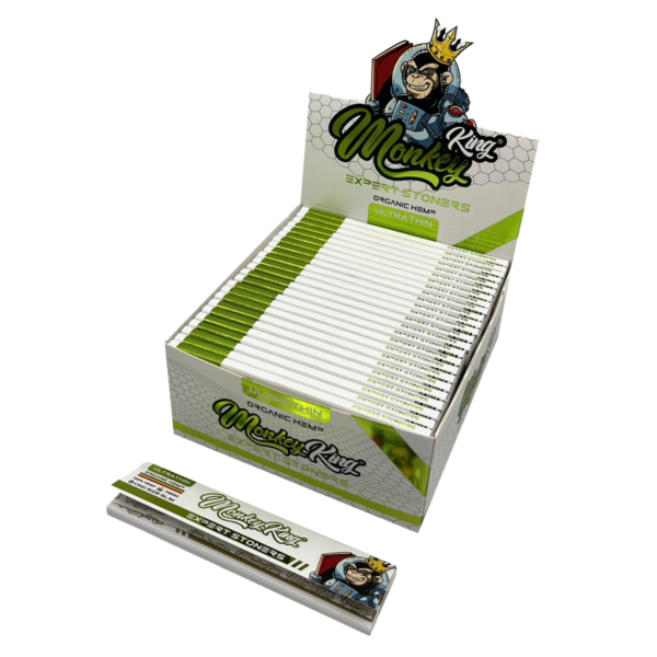 Monkey King Expert Stoners Rolling Papers: Hemp - King Size Ultra Thin (50 Pack)