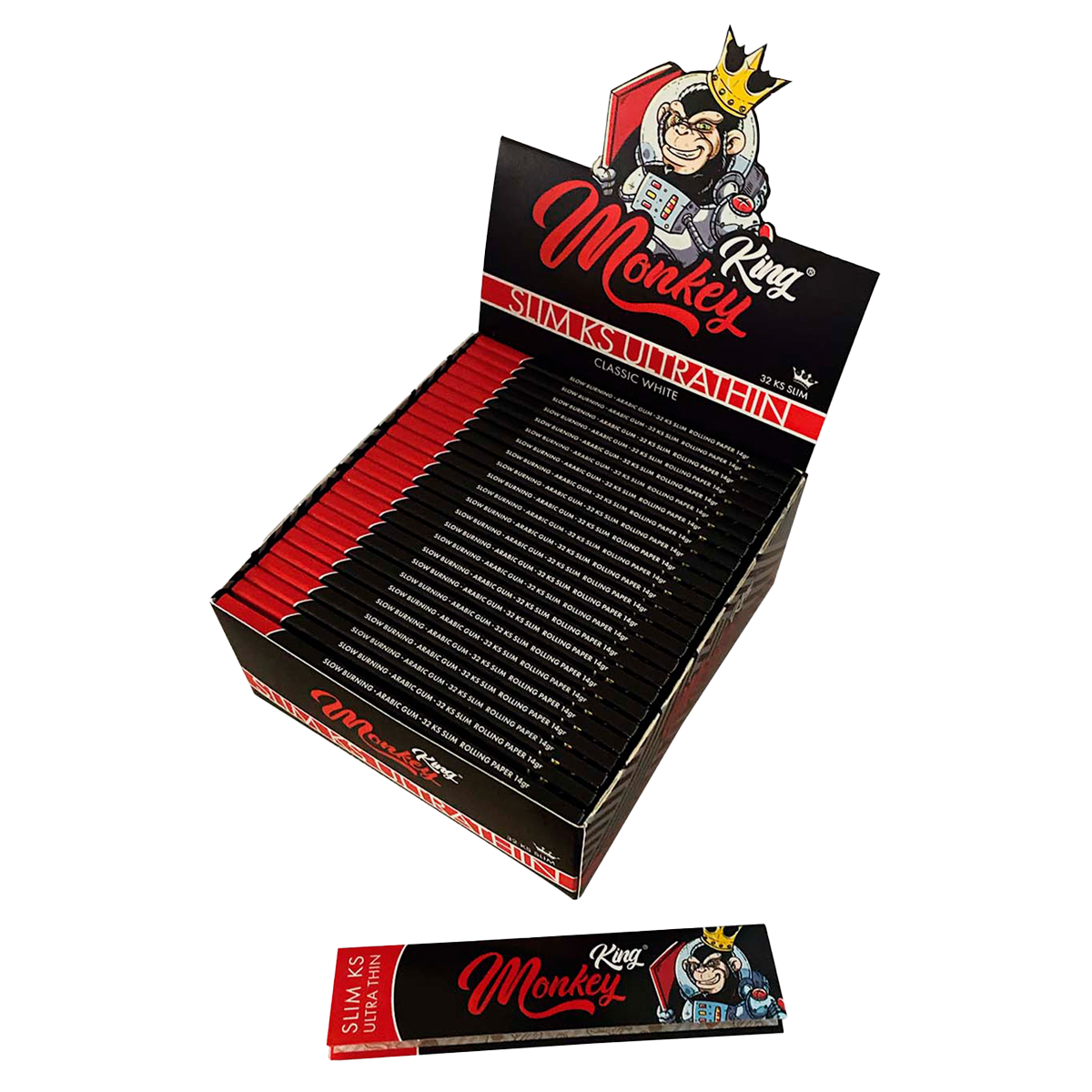 Monkey King Rolling Papers: White - King Size - Image 3