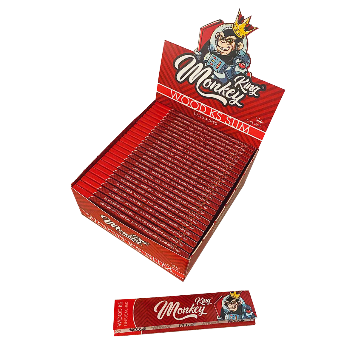 Monkey King Rolling Papers: Unbleached - King Size - Image 3