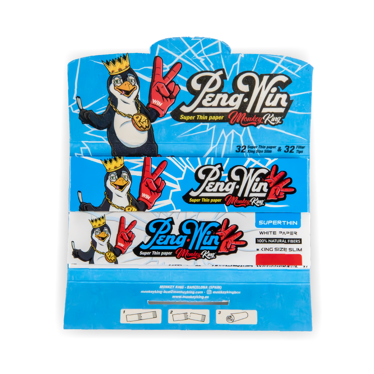 Monkey King Rolling Papers & Tips: Peng-Win Ed. - King Size (24 Pack) - Image 3