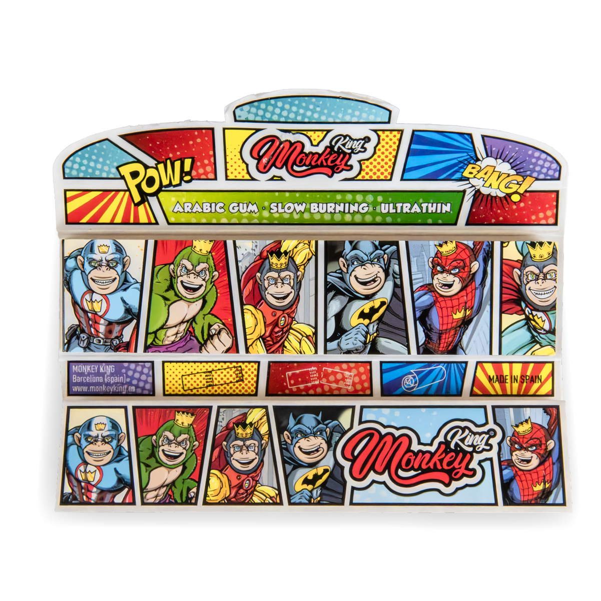 Monkey King Rolling Papers & Tips: Superhero Ed. Glow in the Dark - King Size (24 Pack) - Image 2
