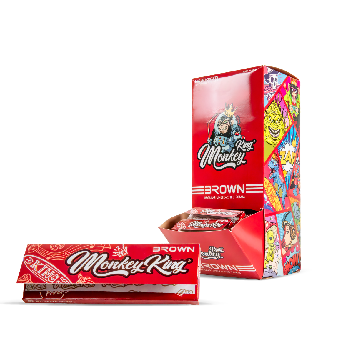 Monkey King Regular Rolling Papers: Brown - Image 2