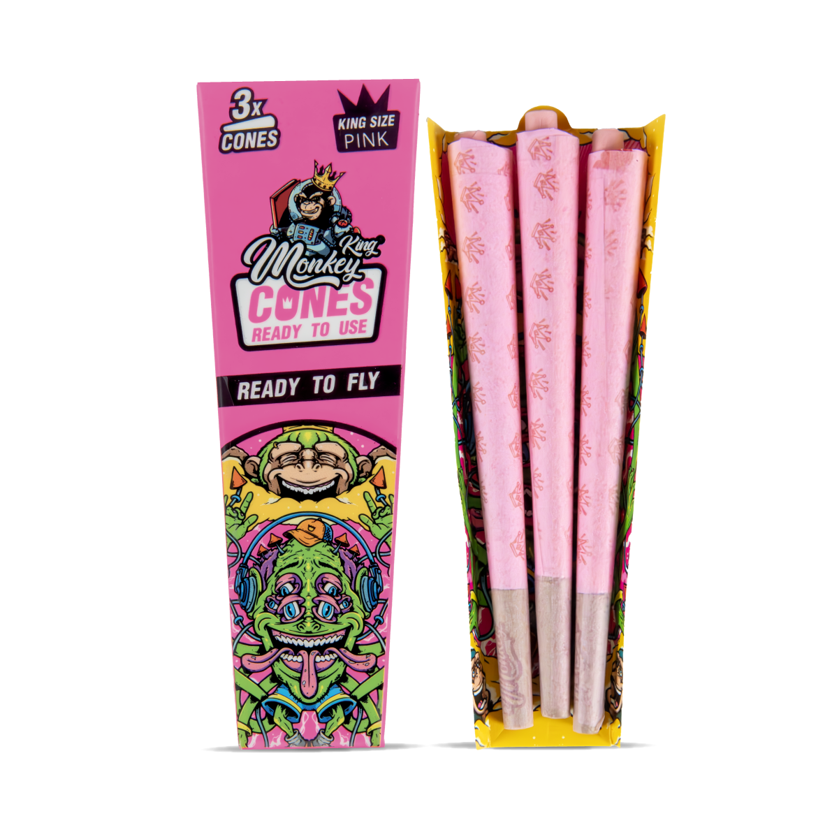 Monkey King Pre-Rolled Cones: Pink