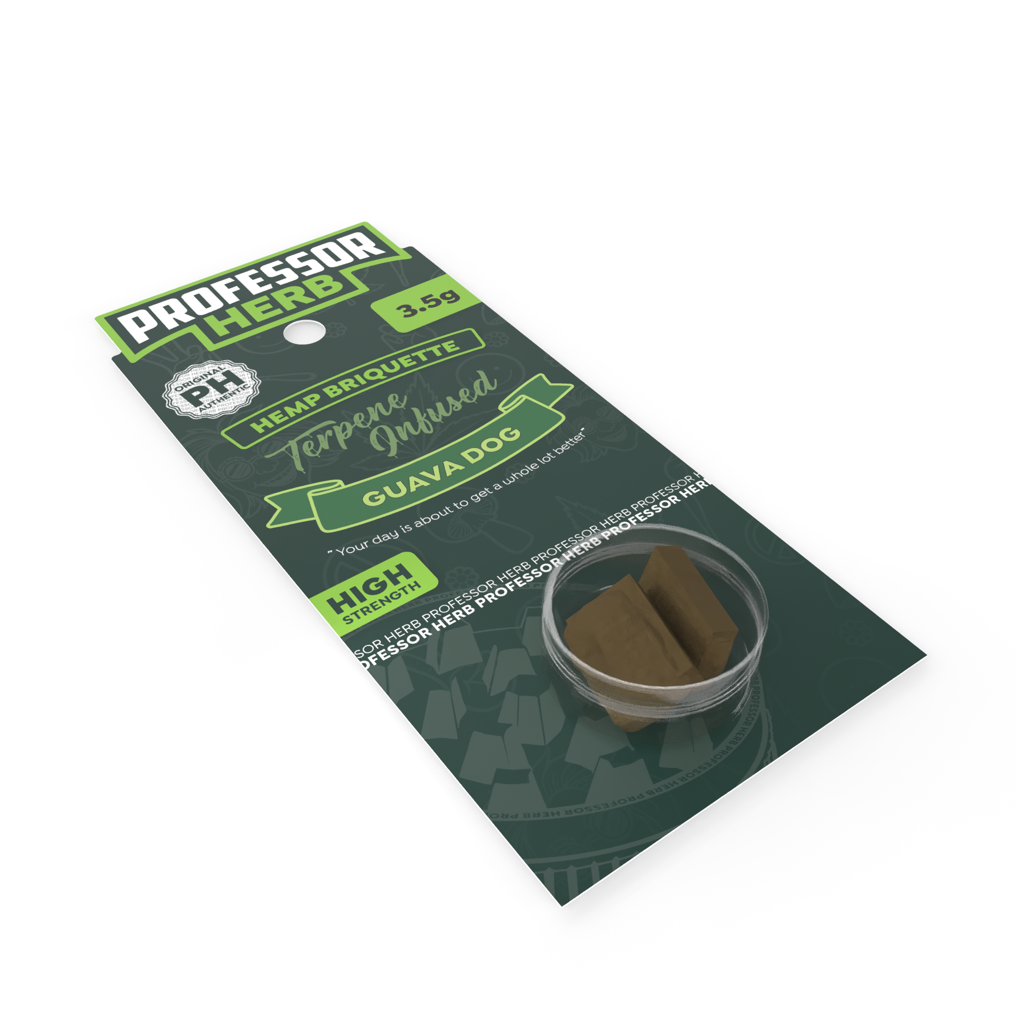 Professor Herb Hemp Briquette Hash (3.5g) - Guava Dog - Image 3
