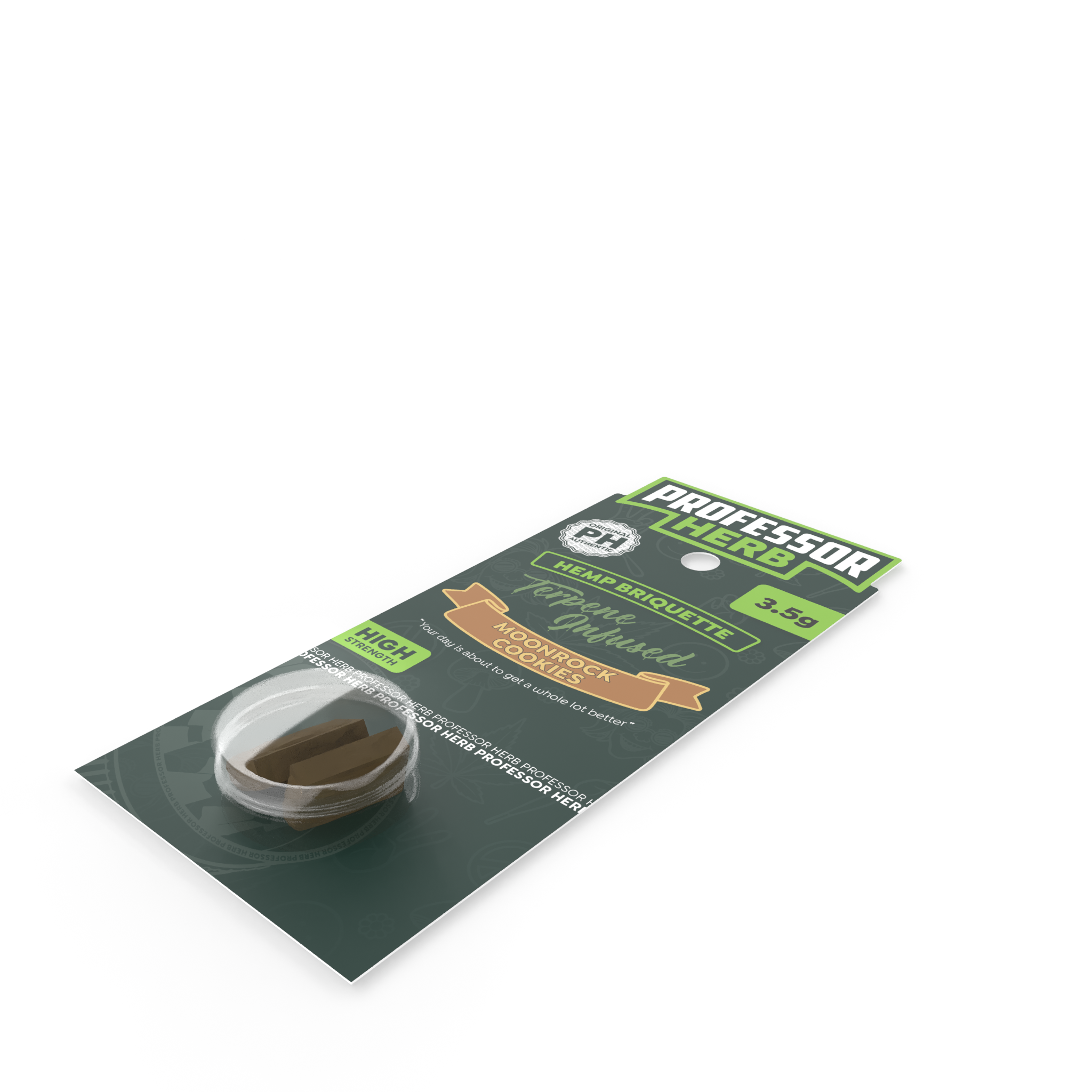 Professor Herb Hemp Briquette Hash (3.5g) - Moonrock Cookies - Image 4