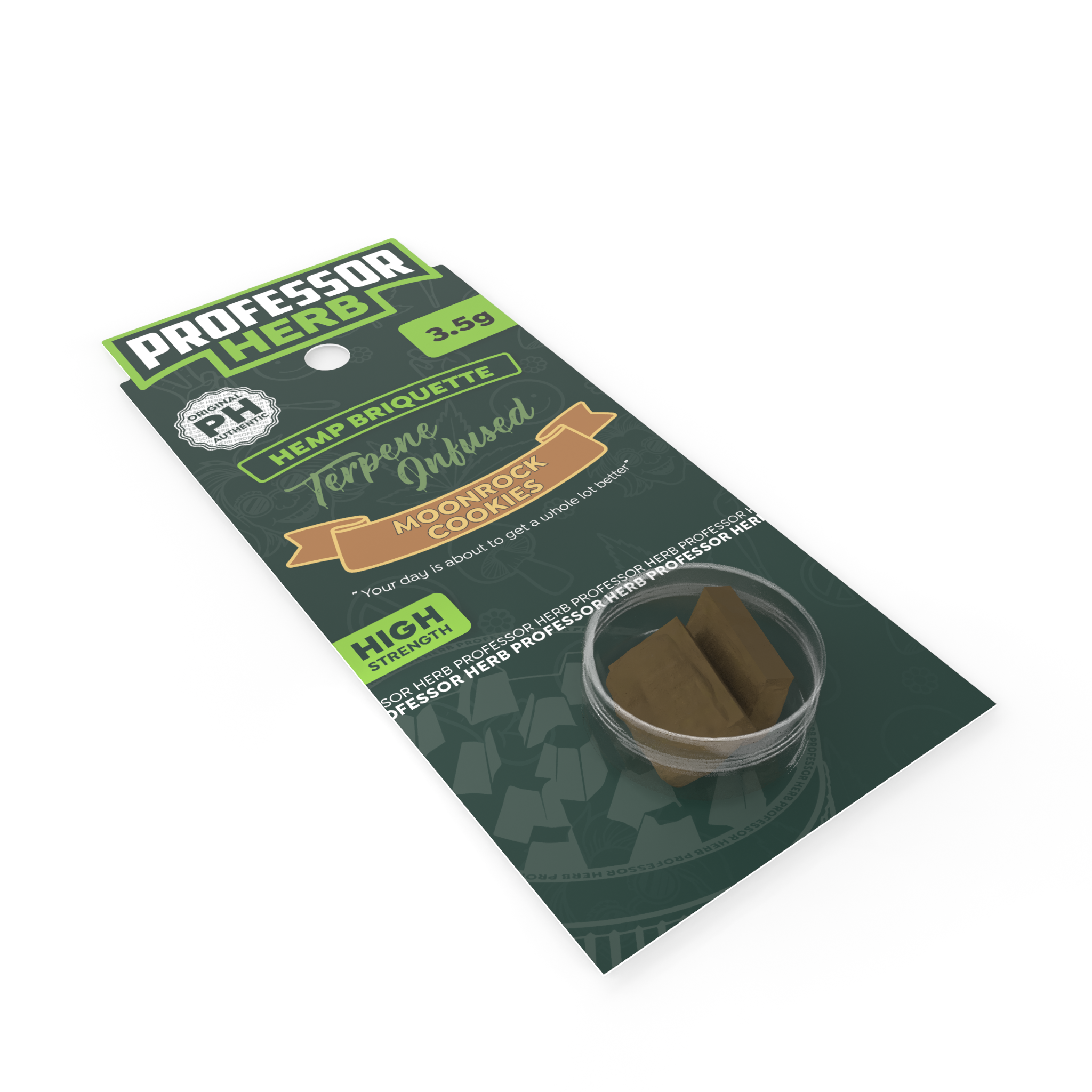 Professor Herb Hemp Briquette Hash (3.5g) - Moonrock Cookies - Image 3