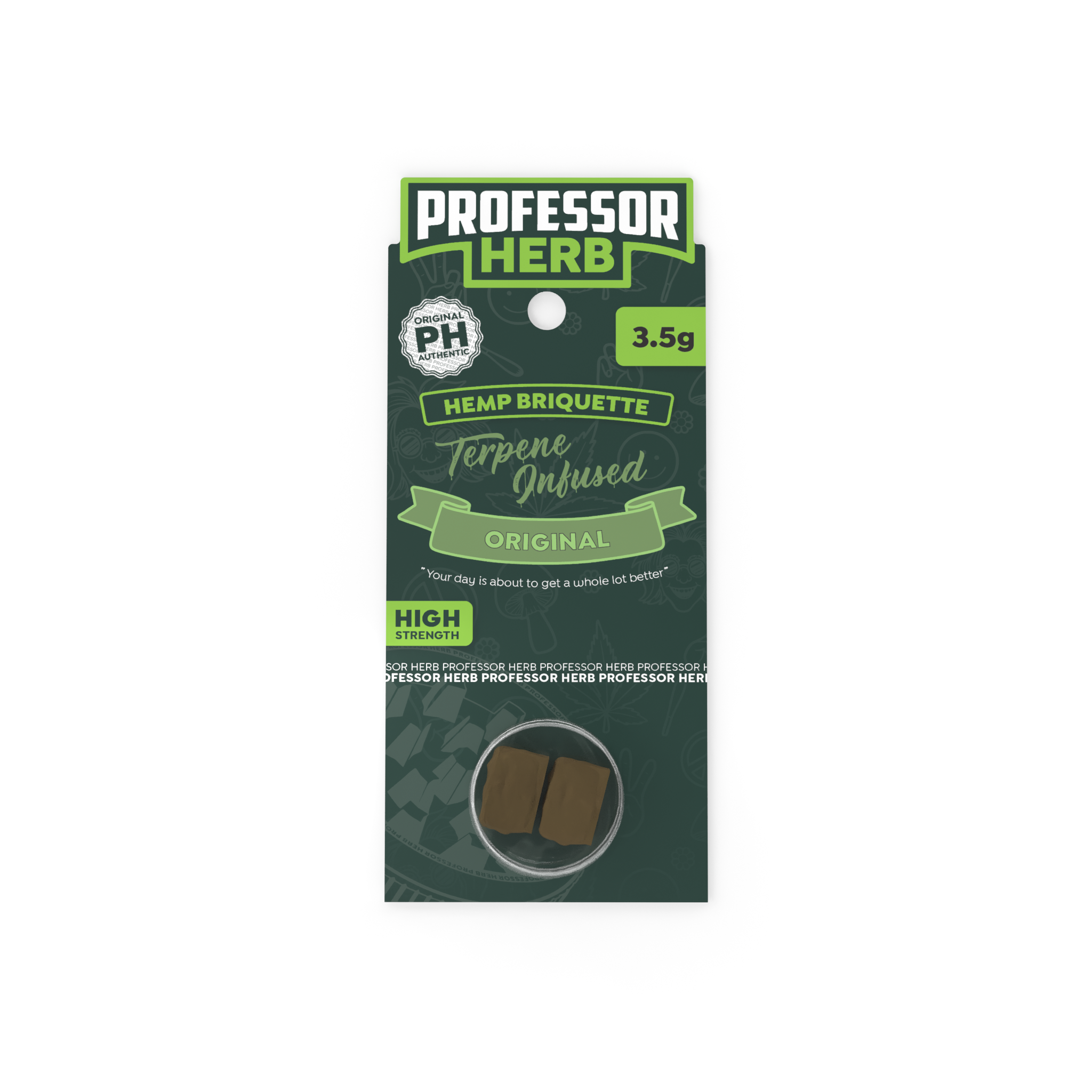 Professor Herb Hemp Briquette Hash (3.5g) - Original - Image 2