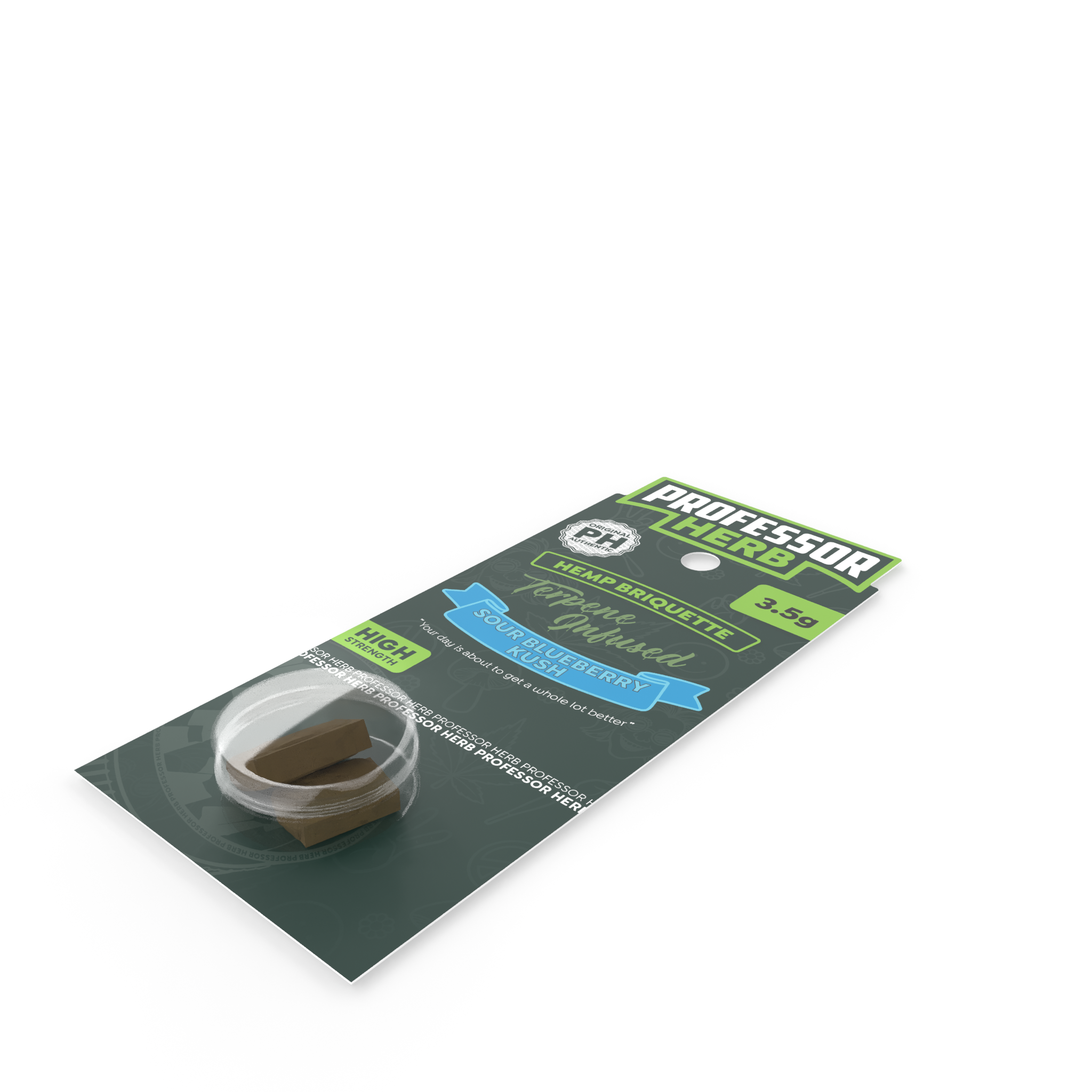 Professor Herb Hemp Briquette Hash (3.5g) - Sour Blueberry Kush - Image 4