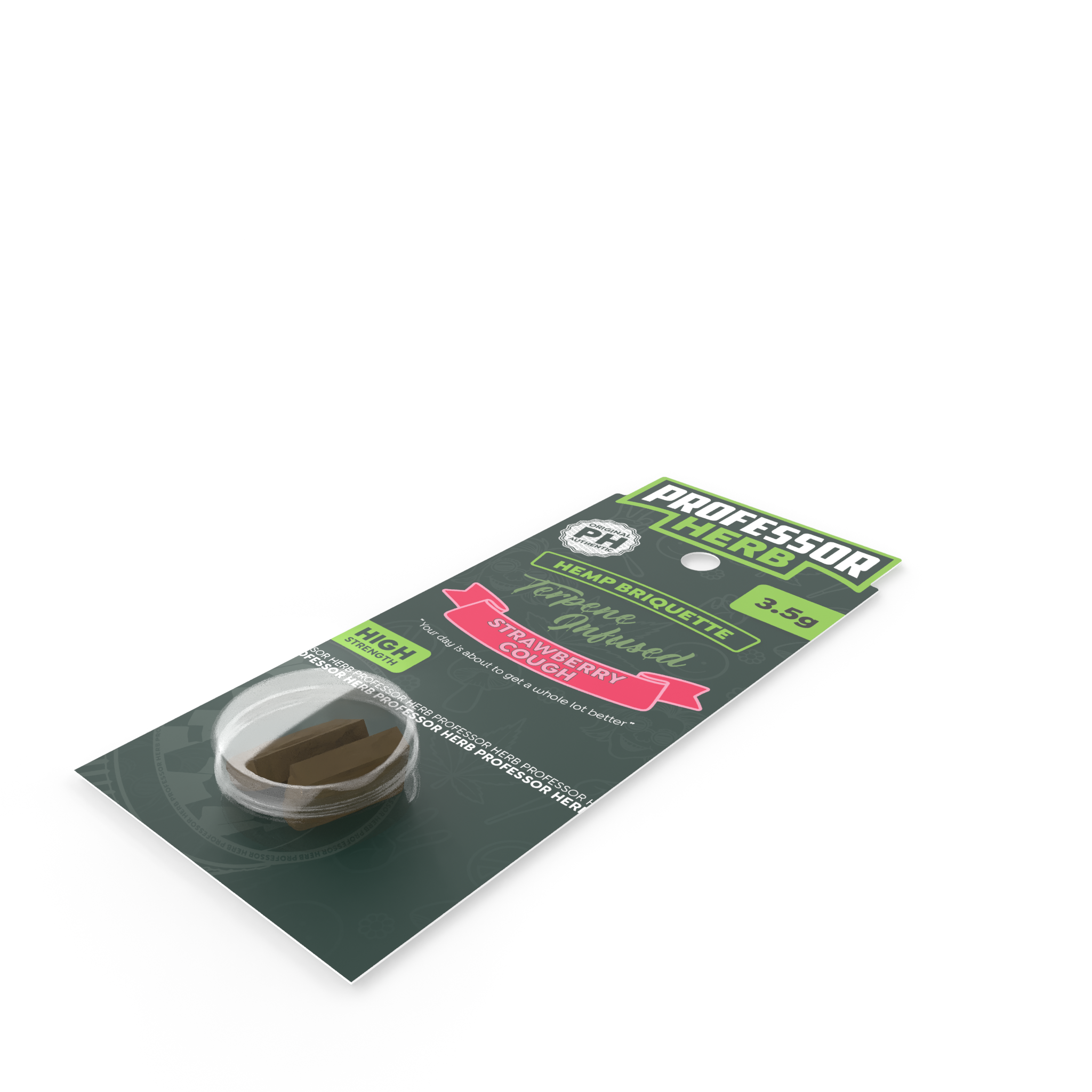 Professor Herb Hemp Briquette Hash (3.5g) - Strawberry Cough - Image 4
